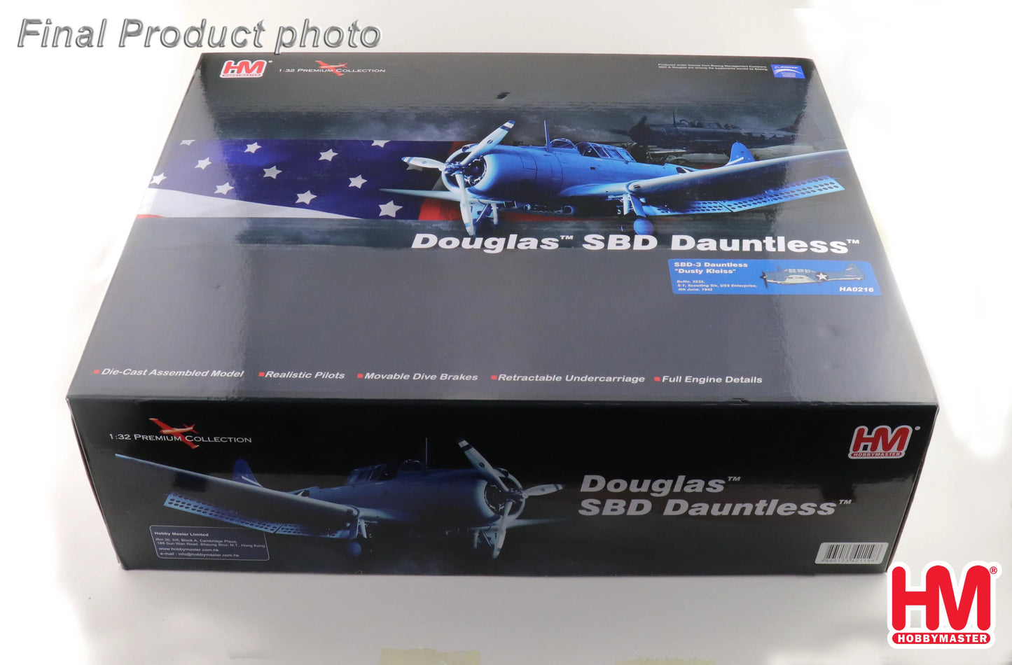 HOBBY MASTER SBD-3 DAUNTLESS "DUSTY KLEISS" BUNO. 3232 S-7 SCOUTING SIX USS ENTERPRISE 4TH JUNE 1942