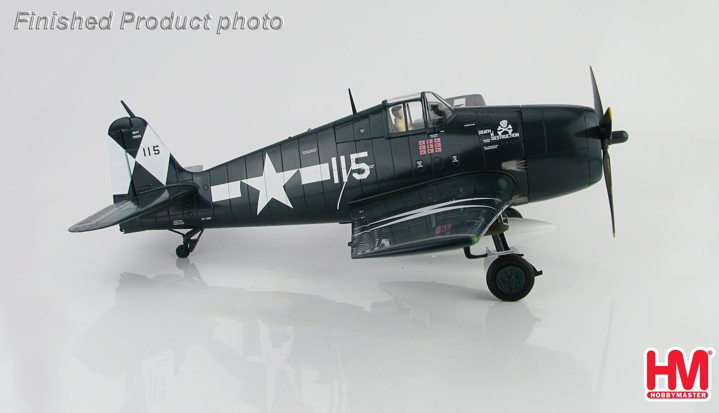 HOBBY MASTER F6F-5 USS ESSEX "DEATH AND DESTRUCTION" BUNO 72534 VF-83 MAY 1945