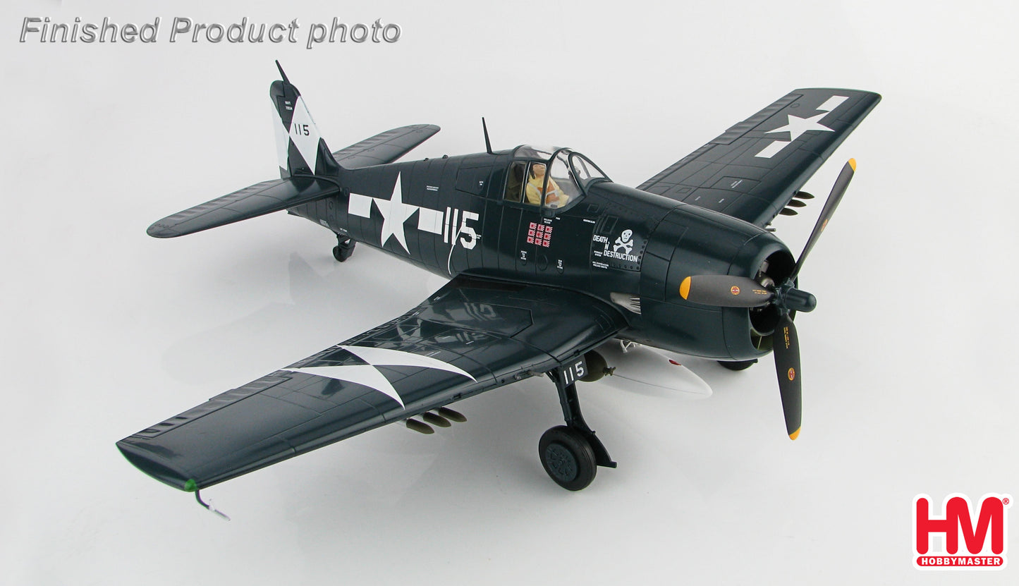 HOBBY MASTER F6F-5 USS ESSEX "DEATH AND DESTRUCTION" BUNO 72534 VF-83 MAY 1945