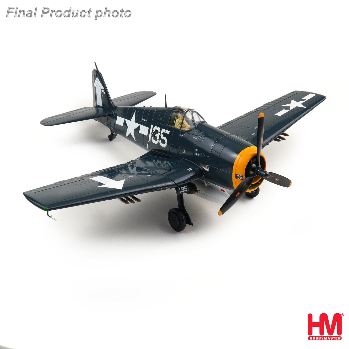 HOBBY MASTER F6F-5P HELLCAT 135P VF-84 "WOLF GANG" USS BUNKER HILL AUGUST 1945