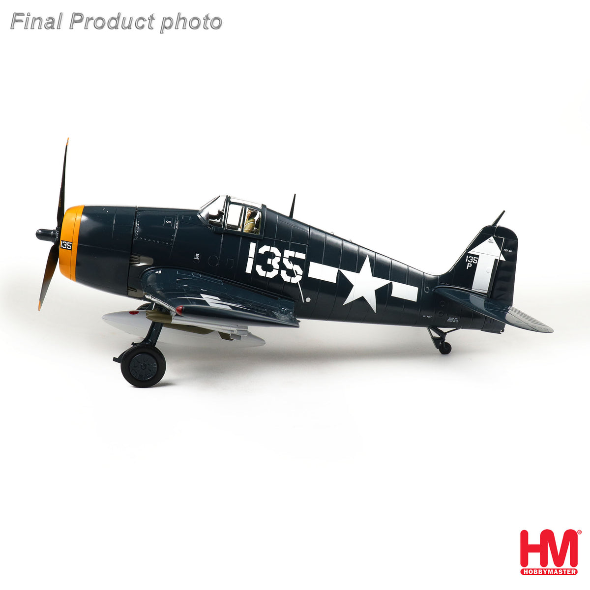 HOBBY MASTER F6F-5P HELLCAT 135P VF-84 "WOLF GANG" USS BUNKER HILL AUGUST 1945