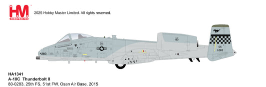 HOBBY MASTER A-10C THUNDERBOLT II 80-0283 25TH FS 51ST FW OSAN AIR BASE 2015