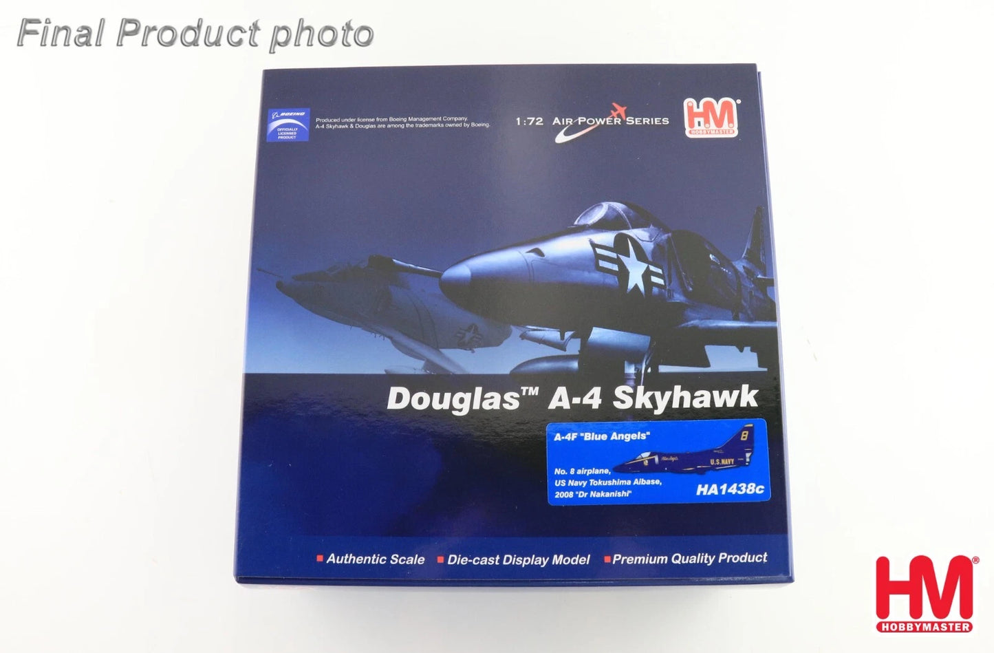 HOBBY MASTER A-4E BLUE ANGELS NO. 8 US NAVY TOKUSHIMA 2008 "DR NAKANISHI"