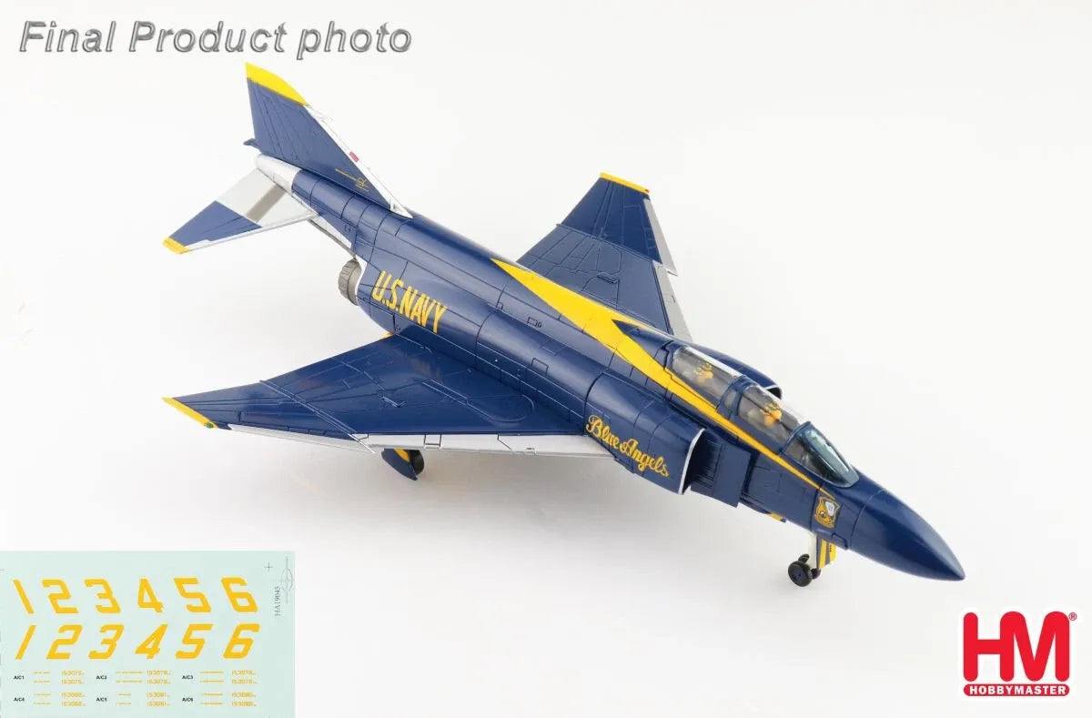 HOBBY MASTER F-4J PHANTOM II US BLUE ANGELS 1969 (WITH DECAL FOR NO.1/NO.6)