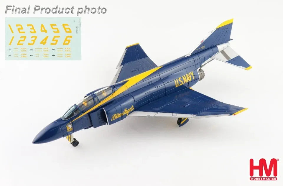 HOBBY MASTER F-4J PHANTOM II US BLUE ANGELS 1969 (WITH DECAL FOR NO.1/NO.6)
