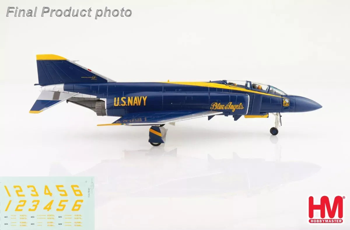 HOBBY MASTER F-4J PHANTOM II US BLUE ANGELS 1969 (WITH DECAL FOR NO.1/NO.6)