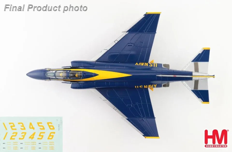 HOBBY MASTER F-4J PHANTOM II US BLUE ANGELS 1969 (WITH DECAL FOR NO.1/NO.6)