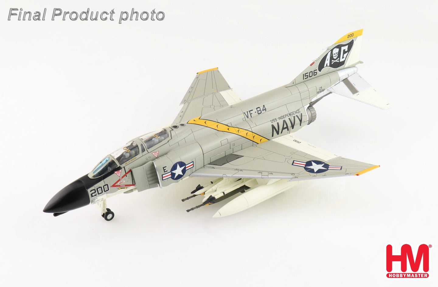 HOBBY MASTER F-4B PHANTOM II JOLLY ROGERS USS INDEPENDENCE 1984