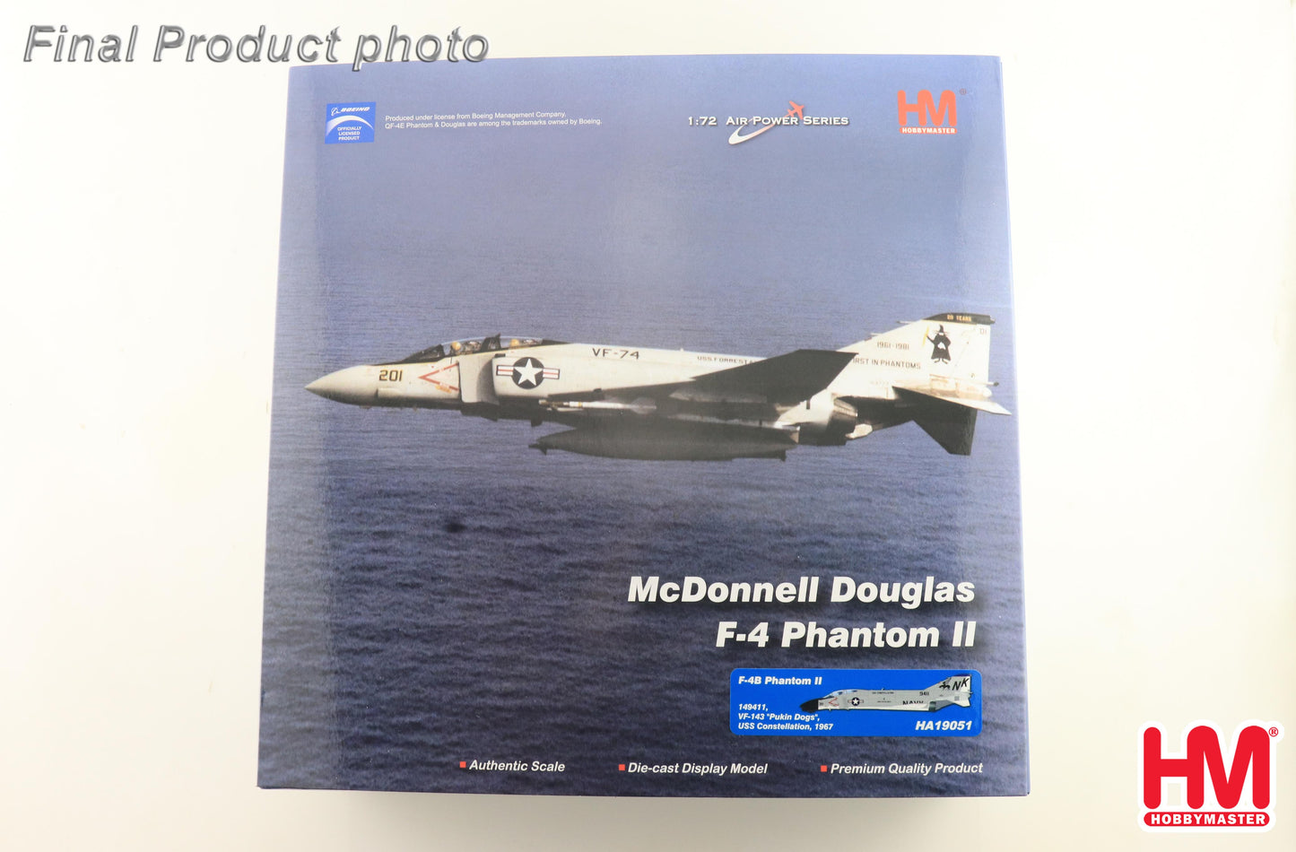 HOBBY MASTER F-4B PHANTOM II 1 "PUKIN DOGS" USS CONSTELLATION 1967