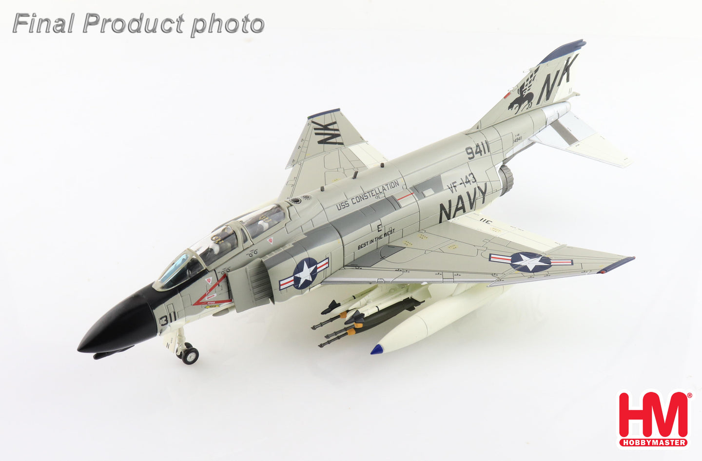HOBBY MASTER F-4B PHANTOM II 1 "PUKIN DOGS" USS CONSTELLATION 1967