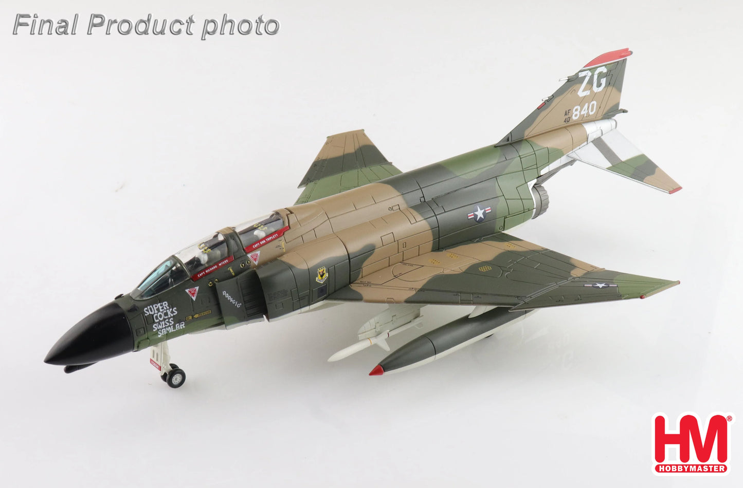 HOBBY MASTER EF-4C WILD WEASEL "SUPER COCKS SWISS SAMILAR" 64-0840 67TH TFS KORAT RTAFB 1971