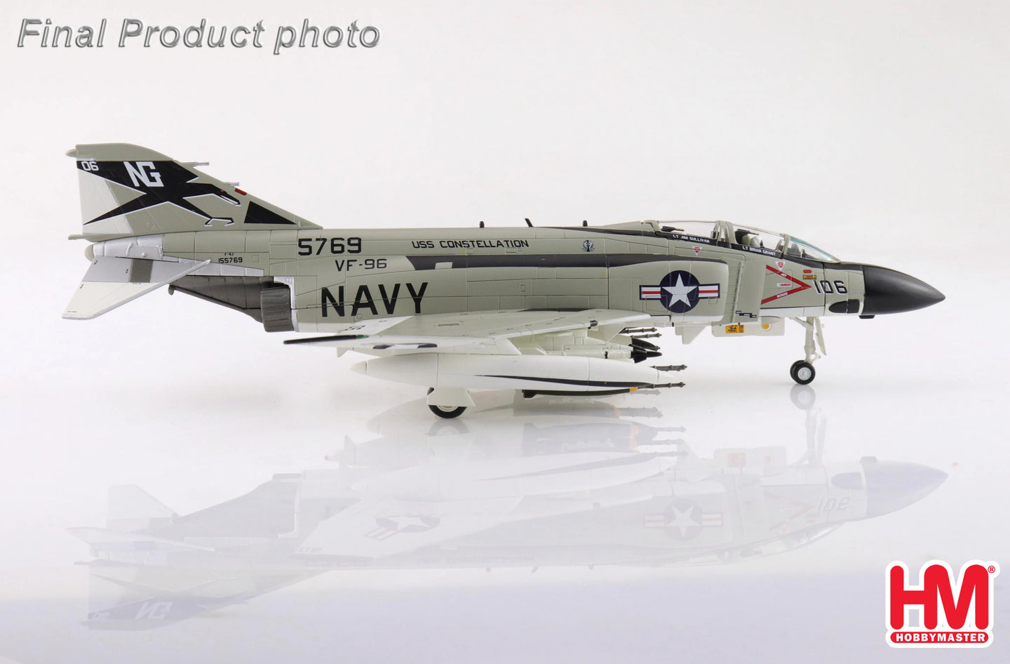 HOBBY MASTER F-4J SHOWTIME 106155769 VF-96 USS CONSTELLATION MAY 1972