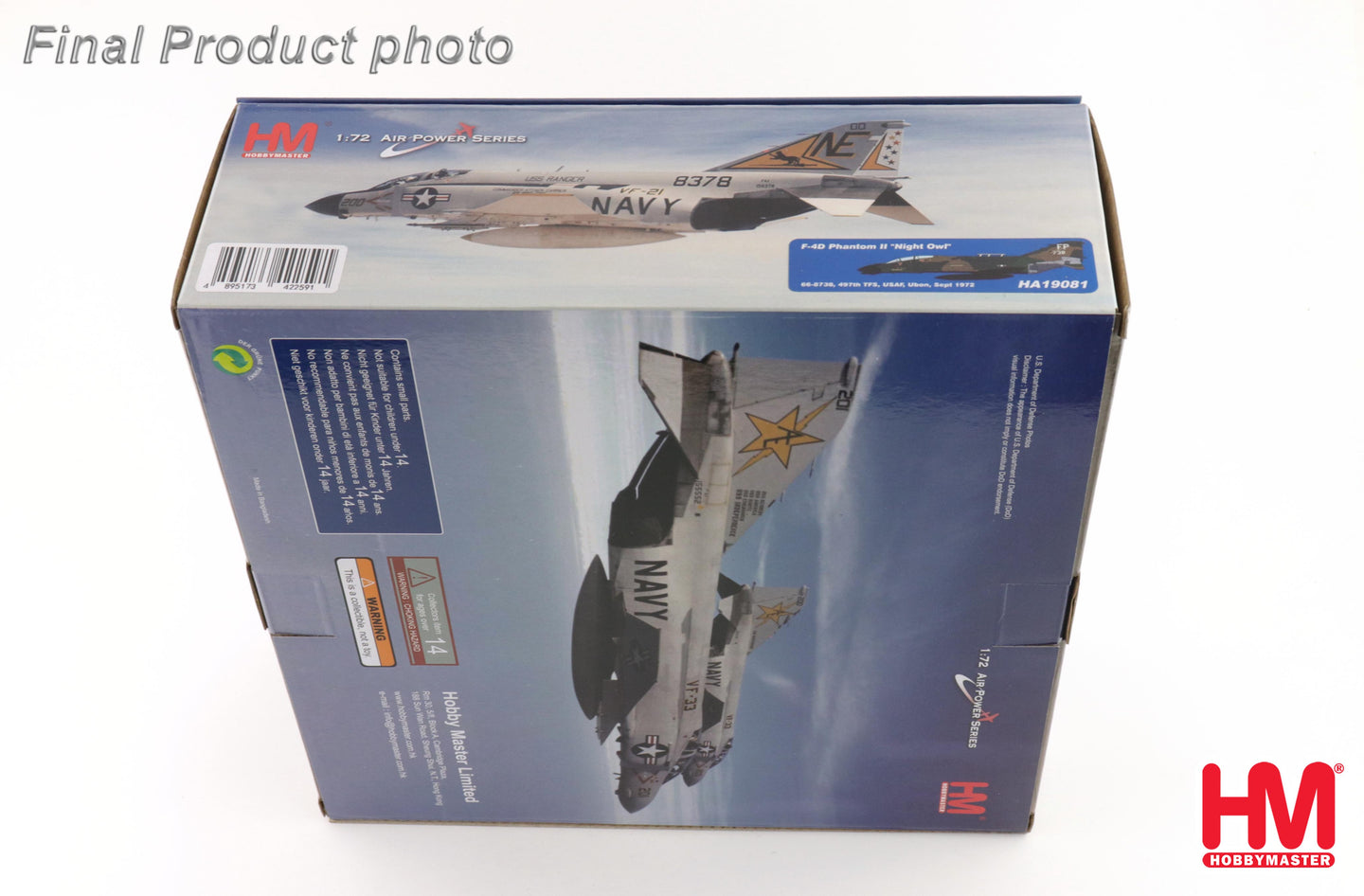 HOBBY MASTER F-4D PHANTOM II USAF "NIGHT OWL" 66-8738 497TH TFS UBON SEPT 1972