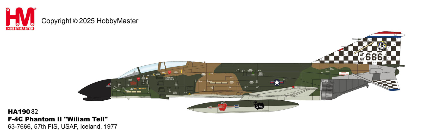 HOBBY MASTER F-4C PHANTOM II WILIAM TELL 63-7666 57TH FIS USAF ICELAND 1977