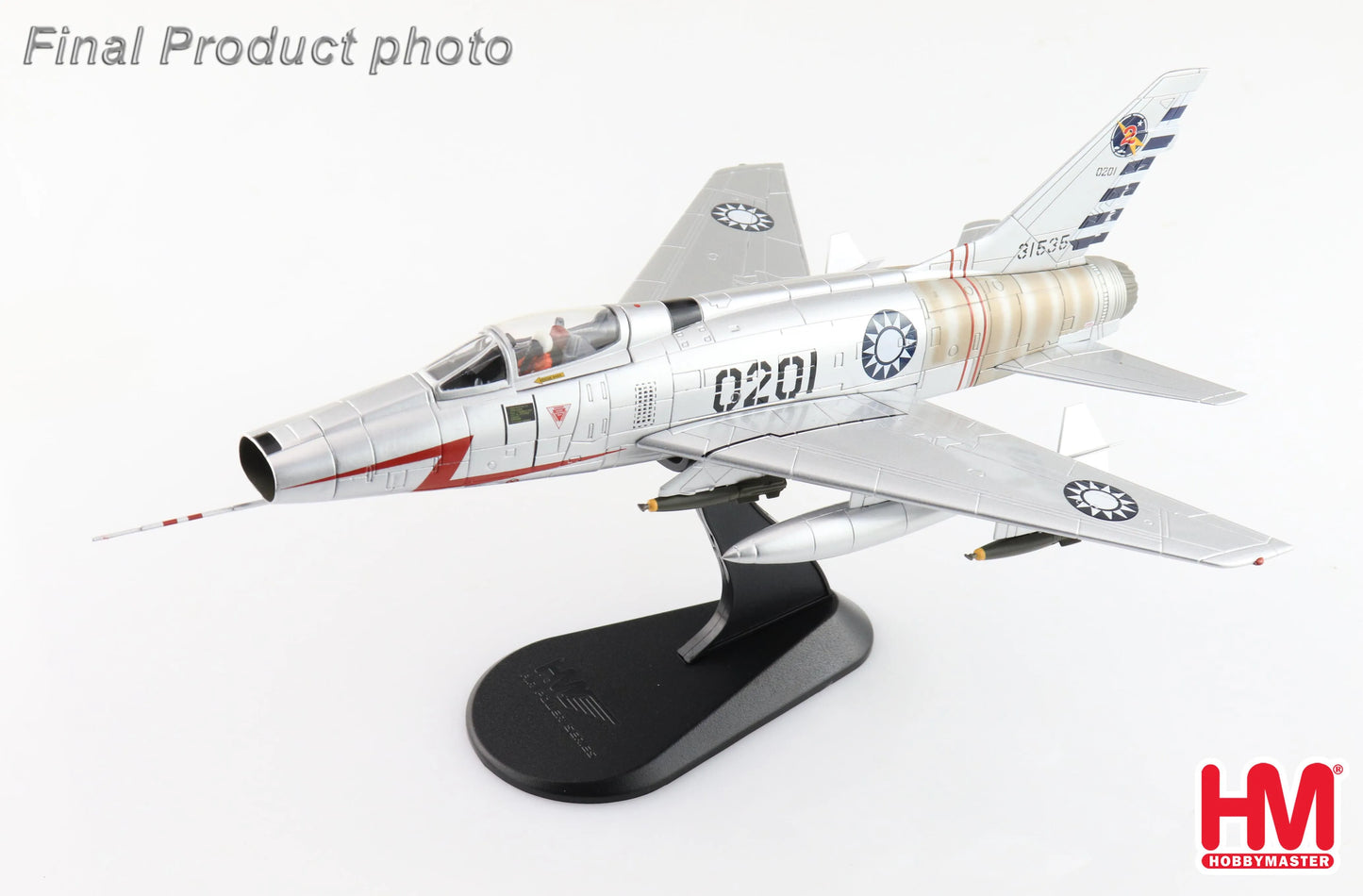 HOBBY MASTER F-100D SUPER SABRA REG: 020/51-1535 ROCAF 1980'S