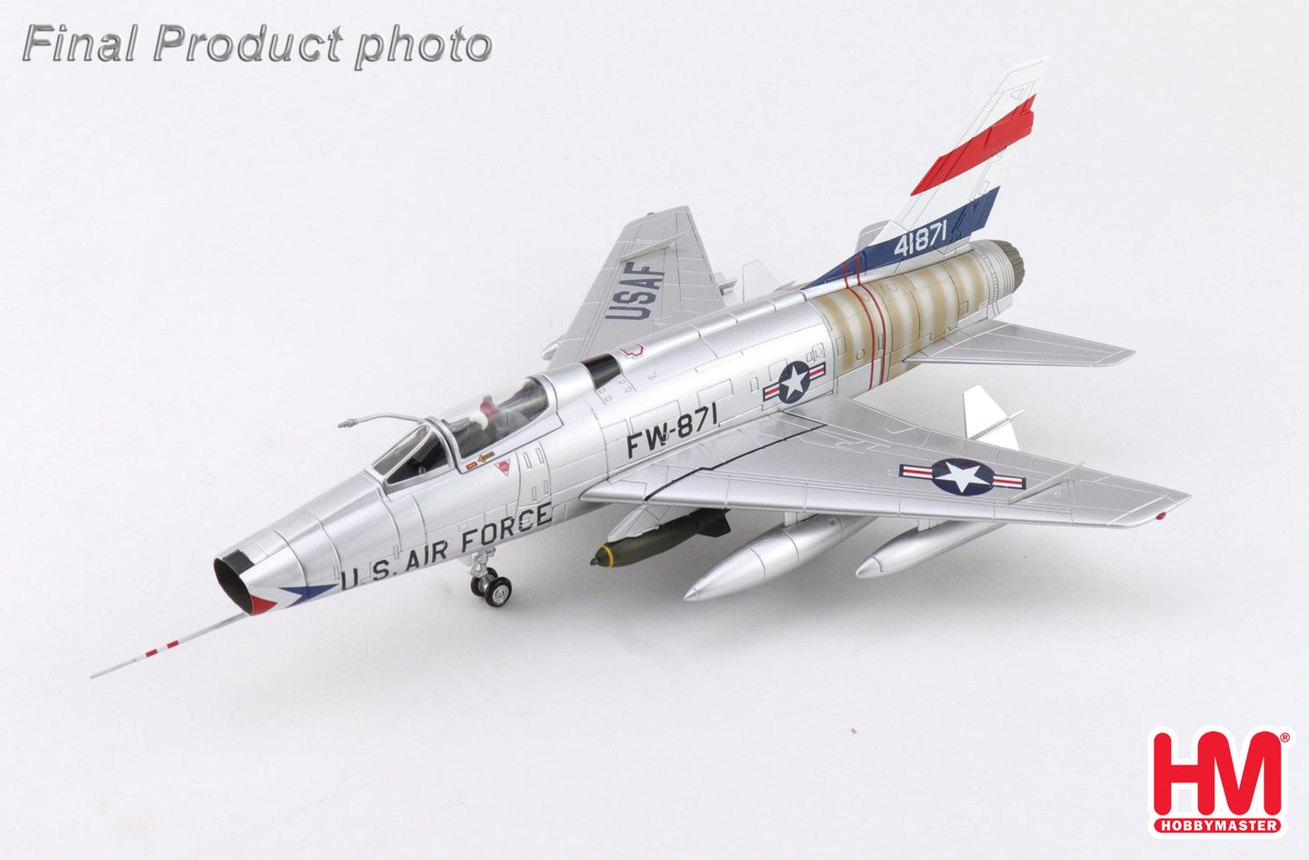 HOBBY MASTER F-100 SUPER SABRE FW-871 USAF NATIONAL MILITARY MUSEUM