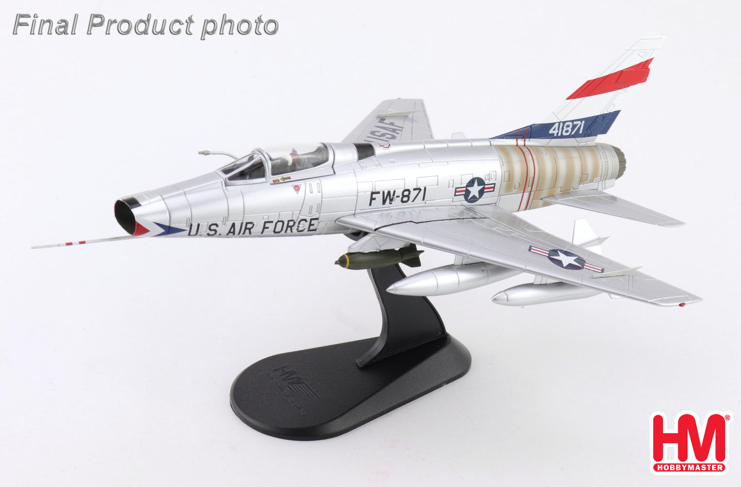 HOBBY MASTER F-100 SUPER SABRE FW-871 USAF NATIONAL MILITARY MUSEUM