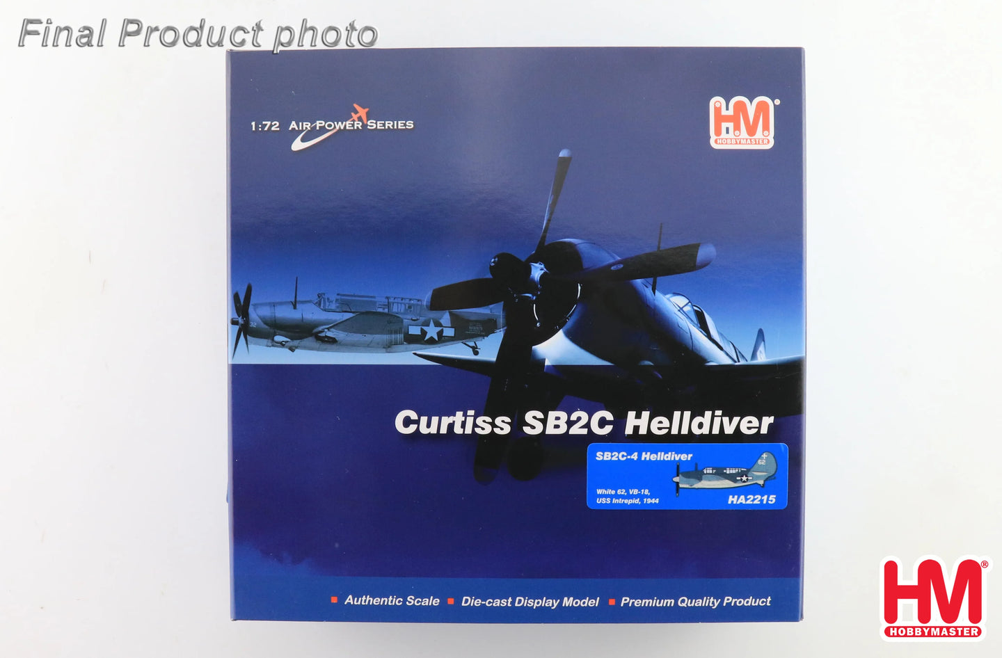 HOBBY MASTER SB2-C HELLDIVER WHITE 62 VB-18 USS INTREPID 1944