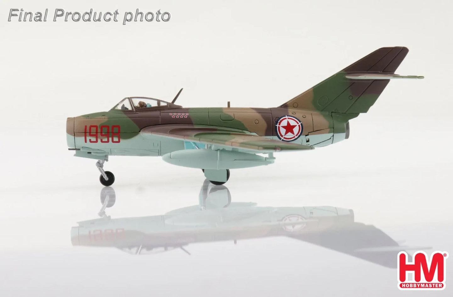 HOBBY MASTER MIG-15BIS RED 1998 MAJ IVANOVICH MIKHIN 518TH IAP NORTH KOREA MAY 1953