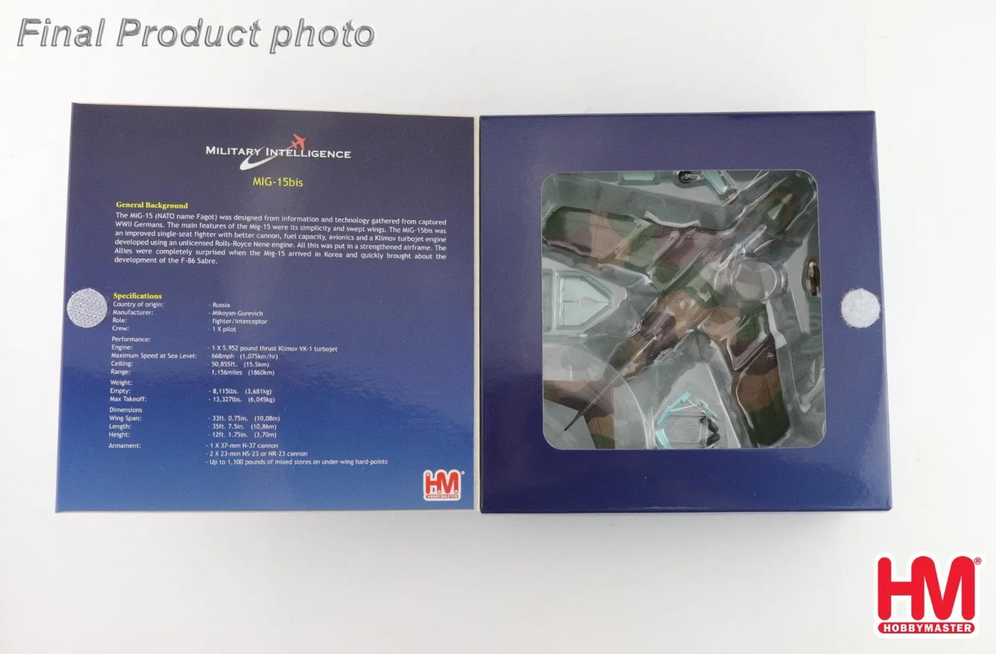 HOBBY MASTER MIG-15BIS RED 1998 MAJ IVANOVICH MIKHIN 518TH IAP NORTH KOREA MAY 1953