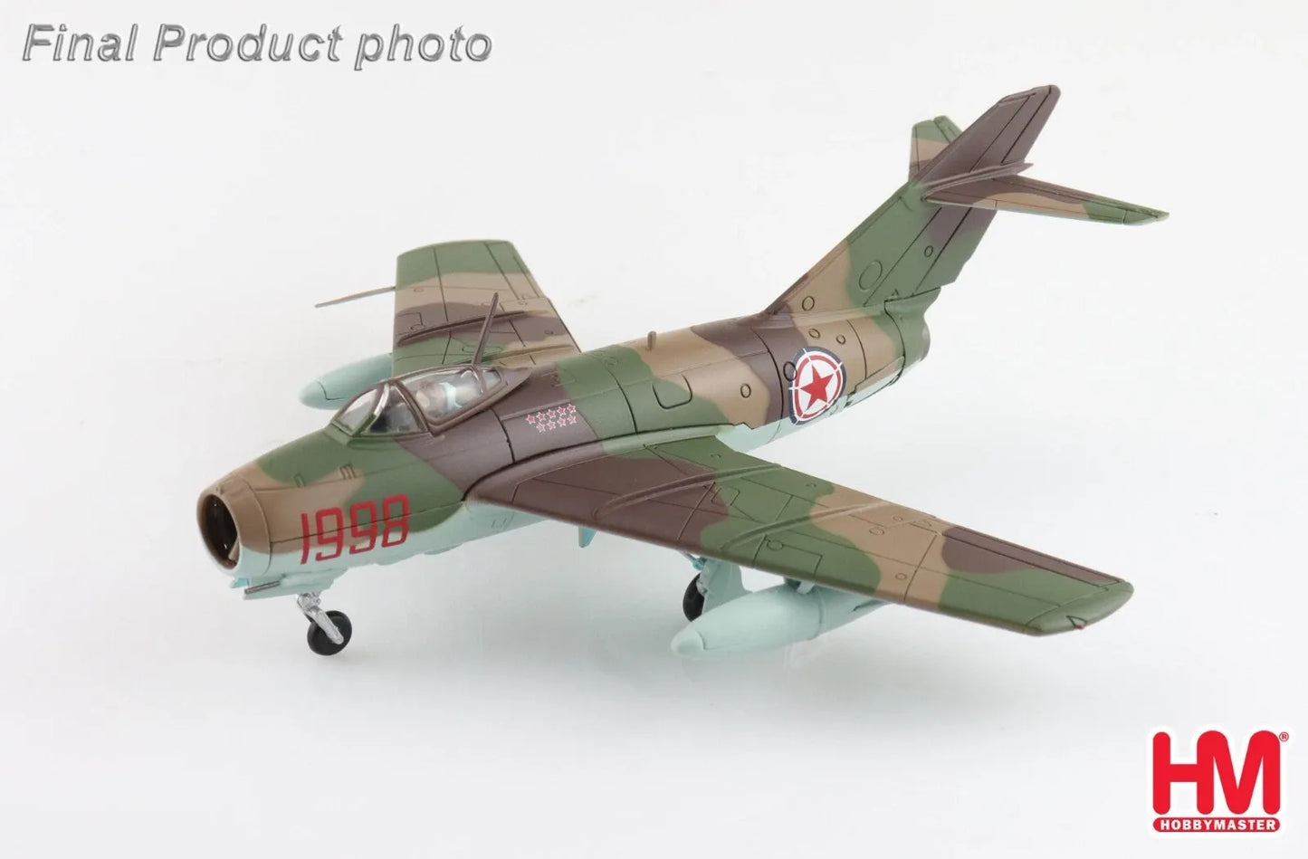 HOBBY MASTER MIG-15BIS RED 1998 MAJ IVANOVICH MIKHIN 518TH IAP NORTH KOREA MAY 1953