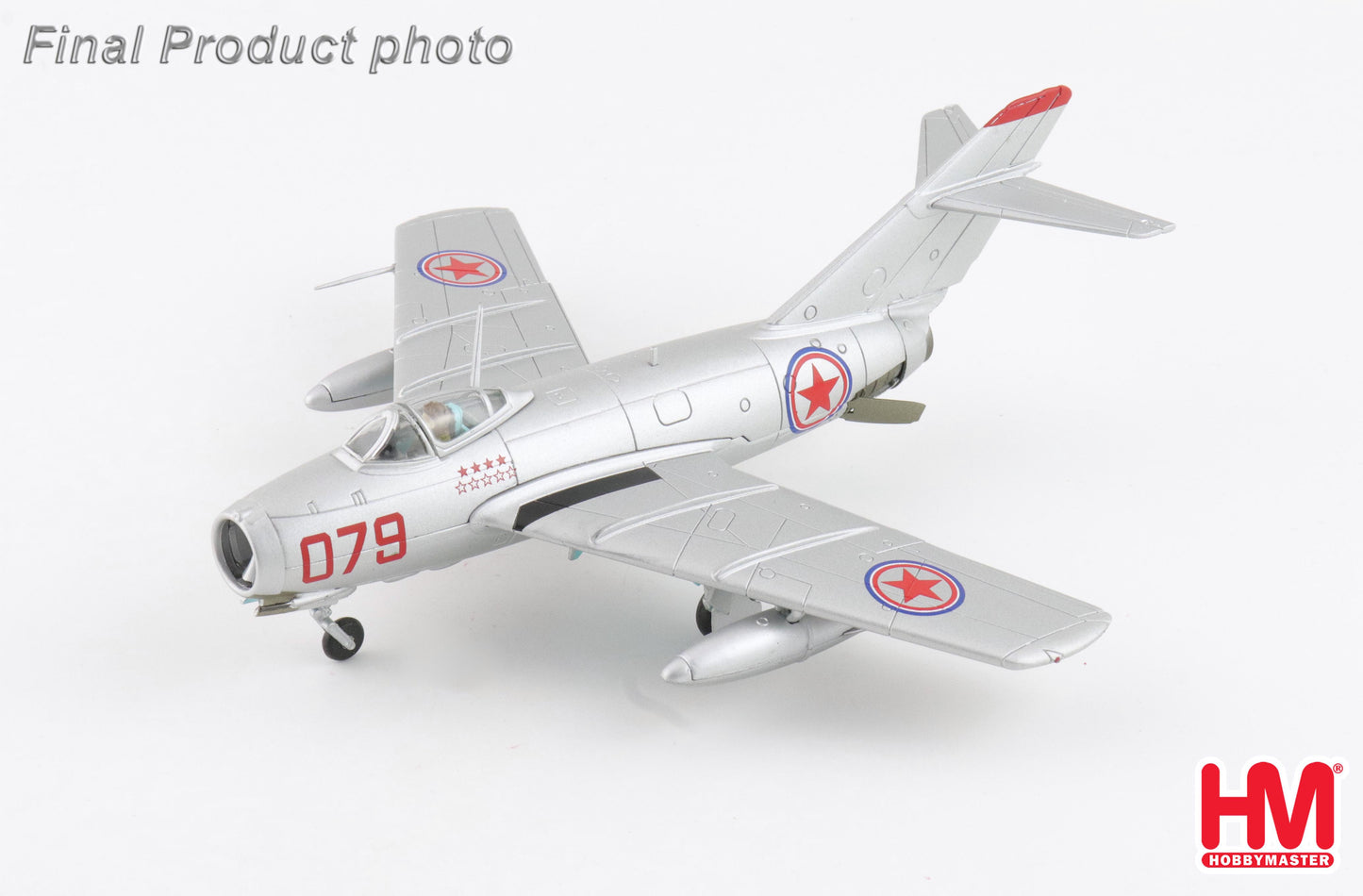 HOBBY MASTER MIG-15BIS "RED 079" CHINESE PEOPLES VOLUNTEERS AIR FORCE NORTH KOREA 1950'S