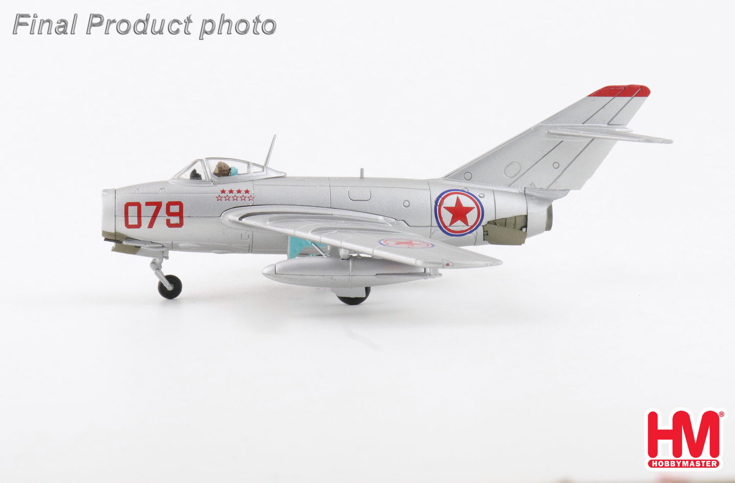 HOBBY MASTER MIG-15BIS "RED 079" CHINESE PEOPLES VOLUNTEERS AIR FORCE NORTH KOREA 1950'S