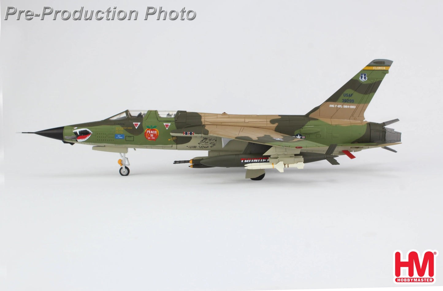HOBBY MASTER F-105F THUNDERCHIEF PEACH 91, 63-8299, 128TH TFS, DOBBINS, 24 MAY 1983