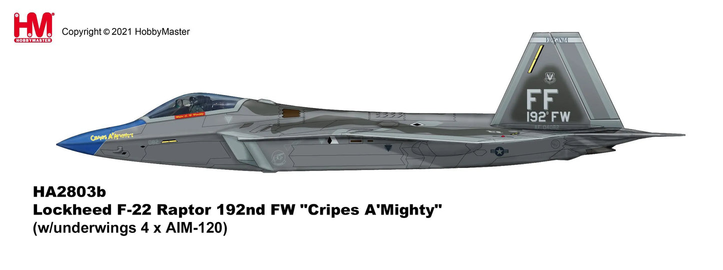 HOBBY MASTER F-22 RAPTOR "CRIPES A MIGHTY"
