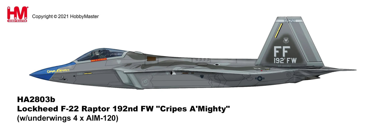 HOBBY MASTER F-22 RAPTOR "CRIPES A MIGHTY"