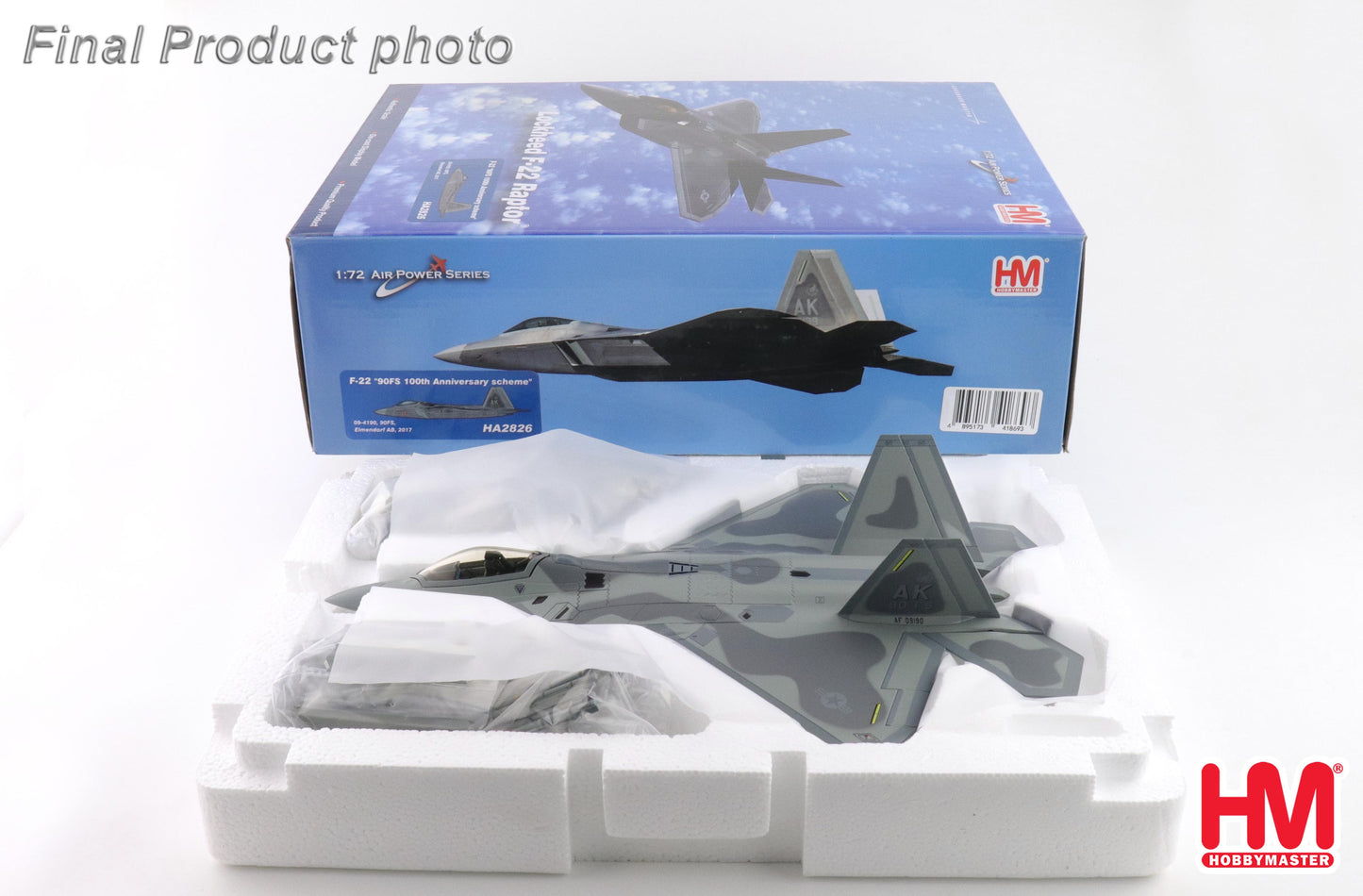 HOBBY MASTER F-22 90TH FS "100TH ANNIVERSARY SCHEME" 09-4190 90TH FS ELMENDORF AB 2017