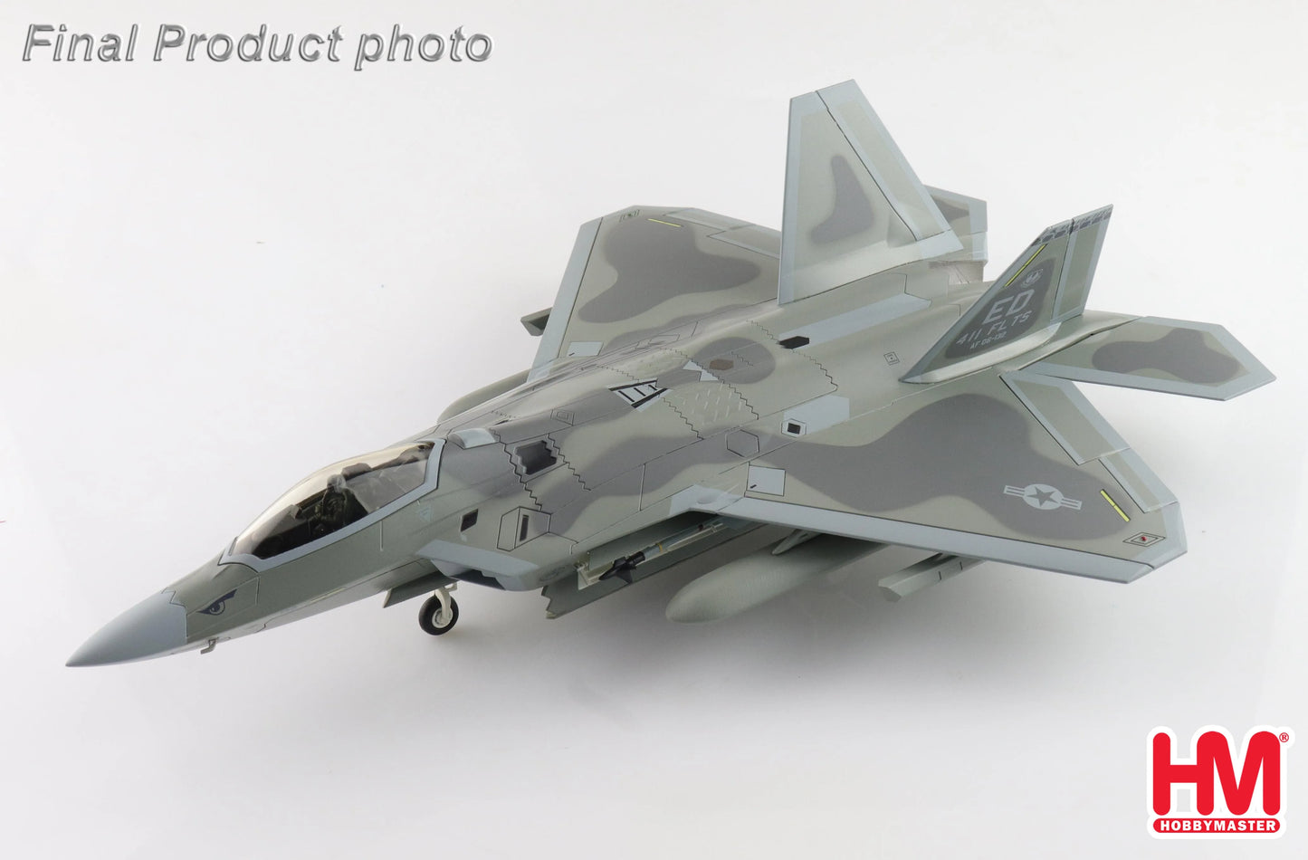 HOBBY MASTER F-22 RAPTOR (WITH STEALTHY PODS) AF06-132 411 FLTS EDWARDS AFB 2022