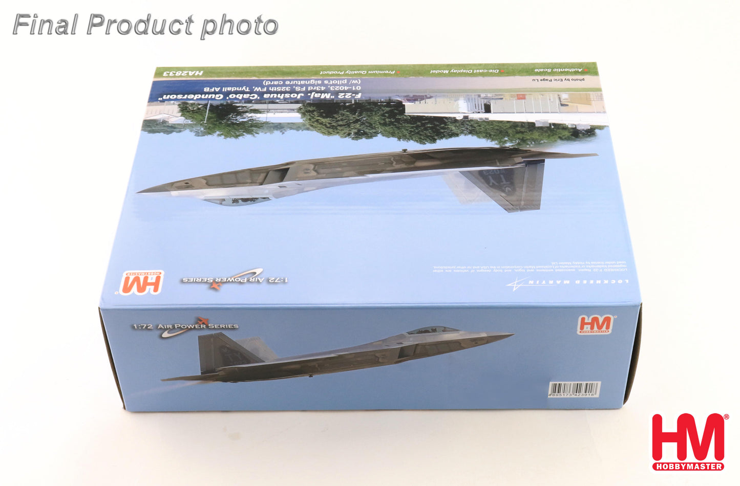 HOBBY MASTER F-22A RAPTOR USAF MAJ. JOSHUA "CABO" GUNDERSON 01-4023 43RD FS 325TH FW TYNDALL AFB