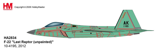 HOBBY MASTER F-22 RAPTOR "LAST RAPTOR (UNPAINTED)" 10-4195 2012