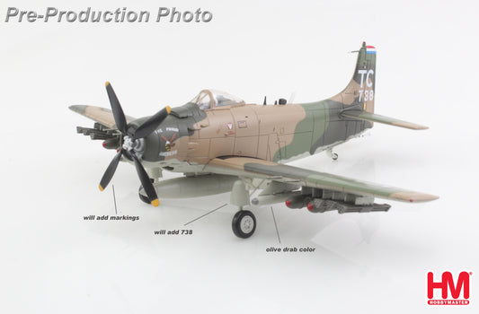 HOBBY MASTER  A-1H SKYRAIDER NKP ROYAL THAI AFB "THE PROUD AMERICAN" 52-139738 1ST SOS JUNE 1972