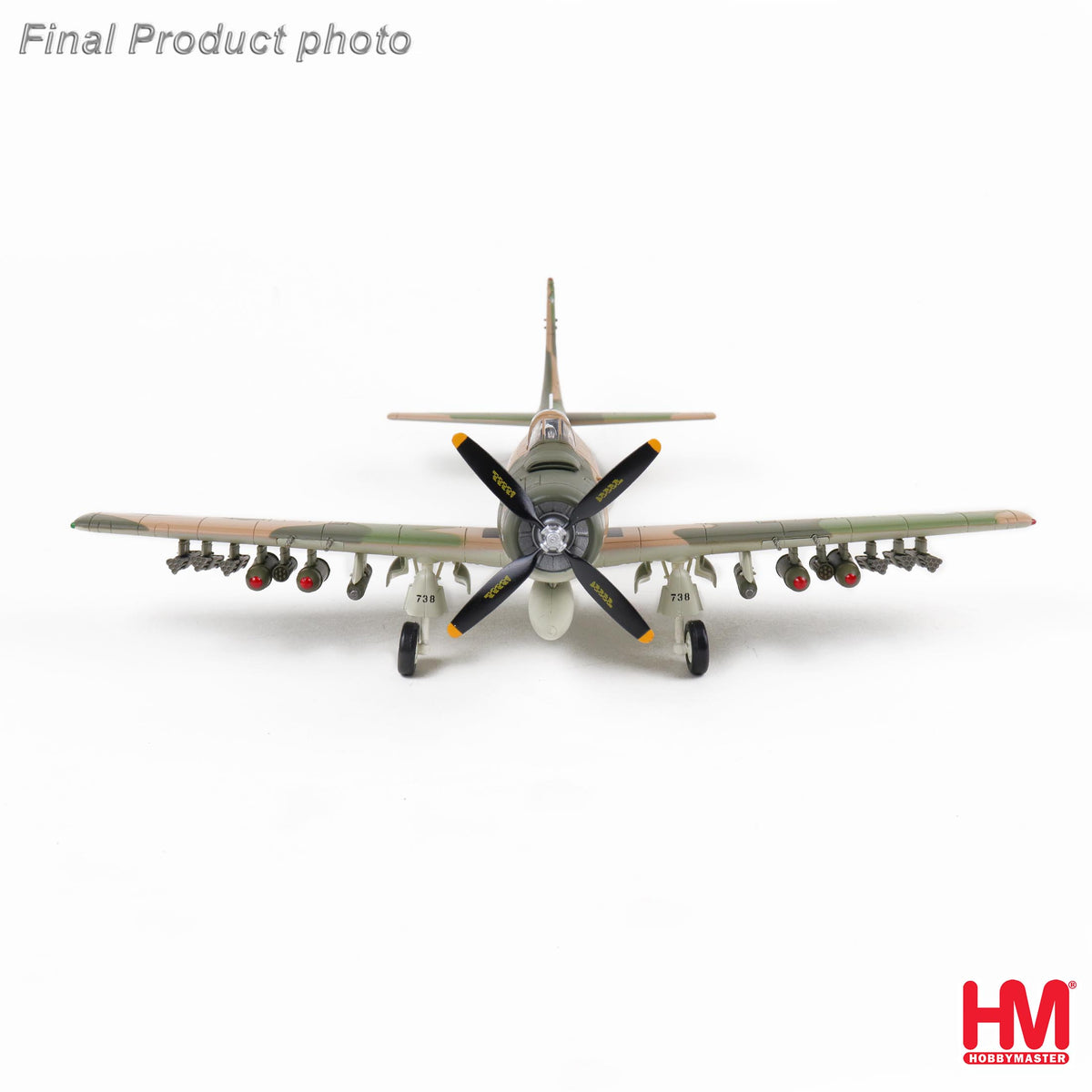 HOBBY MASTER  A-1H SKYRAIDER NKP ROYAL THAI AFB "THE PROUD AMERICAN" 52-139738 1ST SOS JUNE 1972