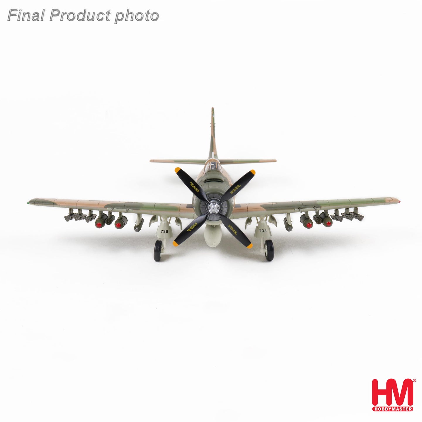 HOBBY MASTER  A-1H SKYRAIDER NKP ROYAL THAI AFB "THE PROUD AMERICAN" 52-139738 1ST SOS JUNE 1972