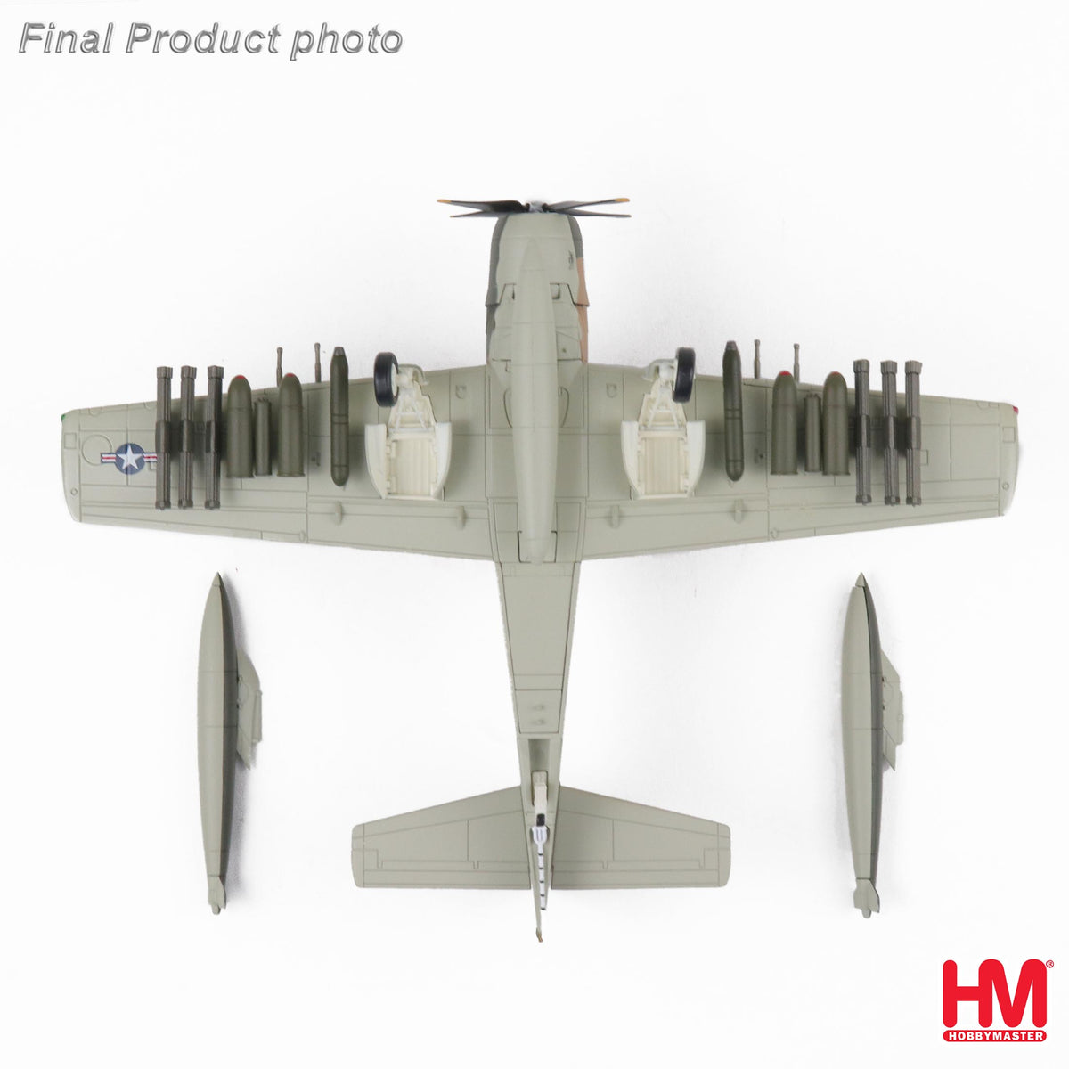 HOBBY MASTER  A-1H SKYRAIDER NKP ROYAL THAI AFB "THE PROUD AMERICAN" 52-139738 1ST SOS JUNE 1972