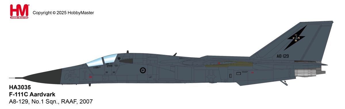 HOBBY MASTER F-111C AARDVARK A8-129 NO.1 SQN. RAAF 2007