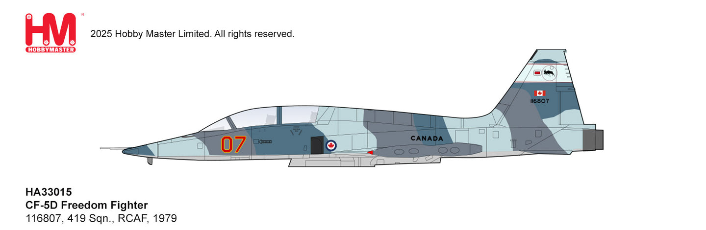 HOBBY MASTER CF-5D FREEDOM FIGHTER RCAF 116807 419 SQN CA.1979