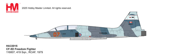 HOBBY MASTER CF-5D FREEDOM FIGHTER RCAF 116807 419 SQN CA.1979