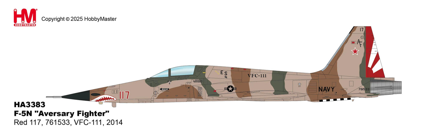 HOBBY MASTER F-5N "AVERSARY FIGHTER" RED 117 761533 VFC-111 2014
