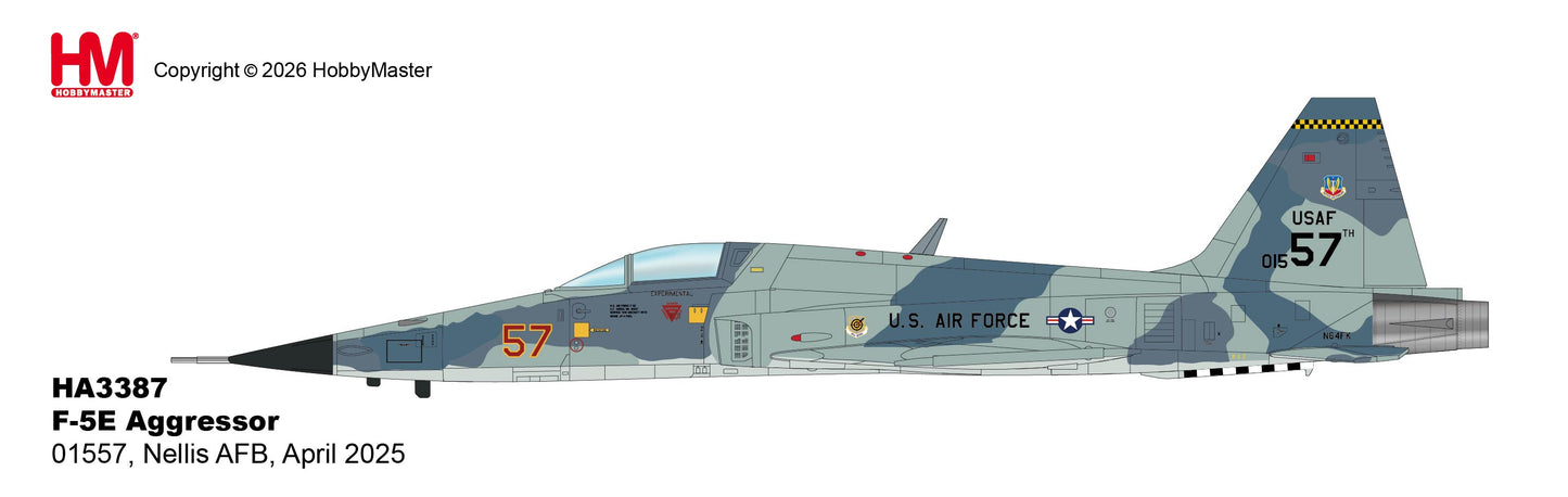 HOBBY MASTER F-5E AGGRESSOR USAF 01557 NELLIS AIR FORCE BASE APRIL 2025