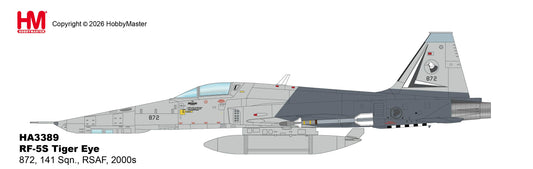 HOBBY MASTER RF-5S TIGER EYE RSAF NO.141 SQN #872 SINGAPORE 2000'S