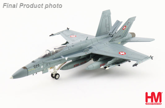 HOBBY MASTER F/A-18C HORNET SWISS AIR FORCE J-5026 EMMEN AIR BASE 2004