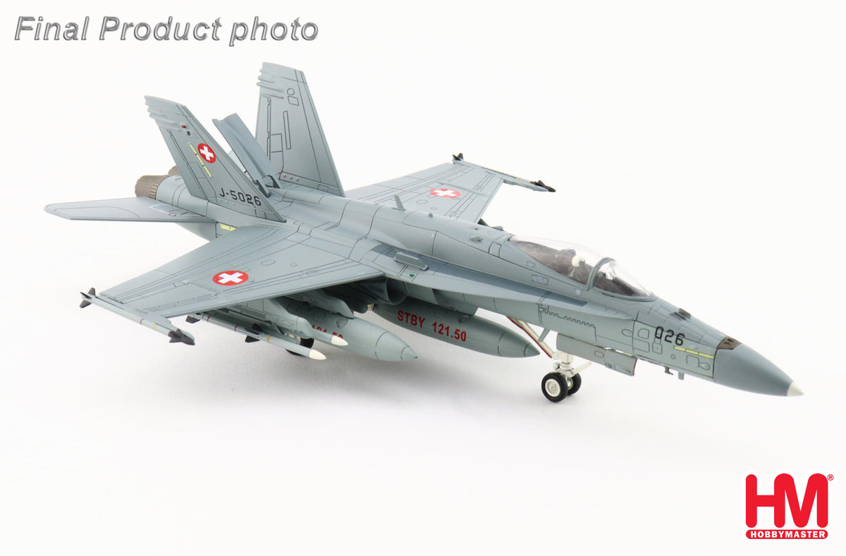 HOBBY MASTER F/A-18C HORNET SWISS AIR FORCE J-5026 EMMEN AIR BASE 2004