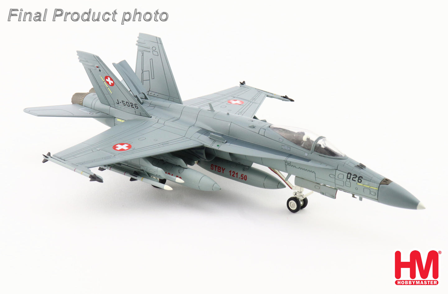 HOBBY MASTER F/A-18C HORNET SWISS AIR FORCE J-5026 EMMEN AIR BASE 2004
