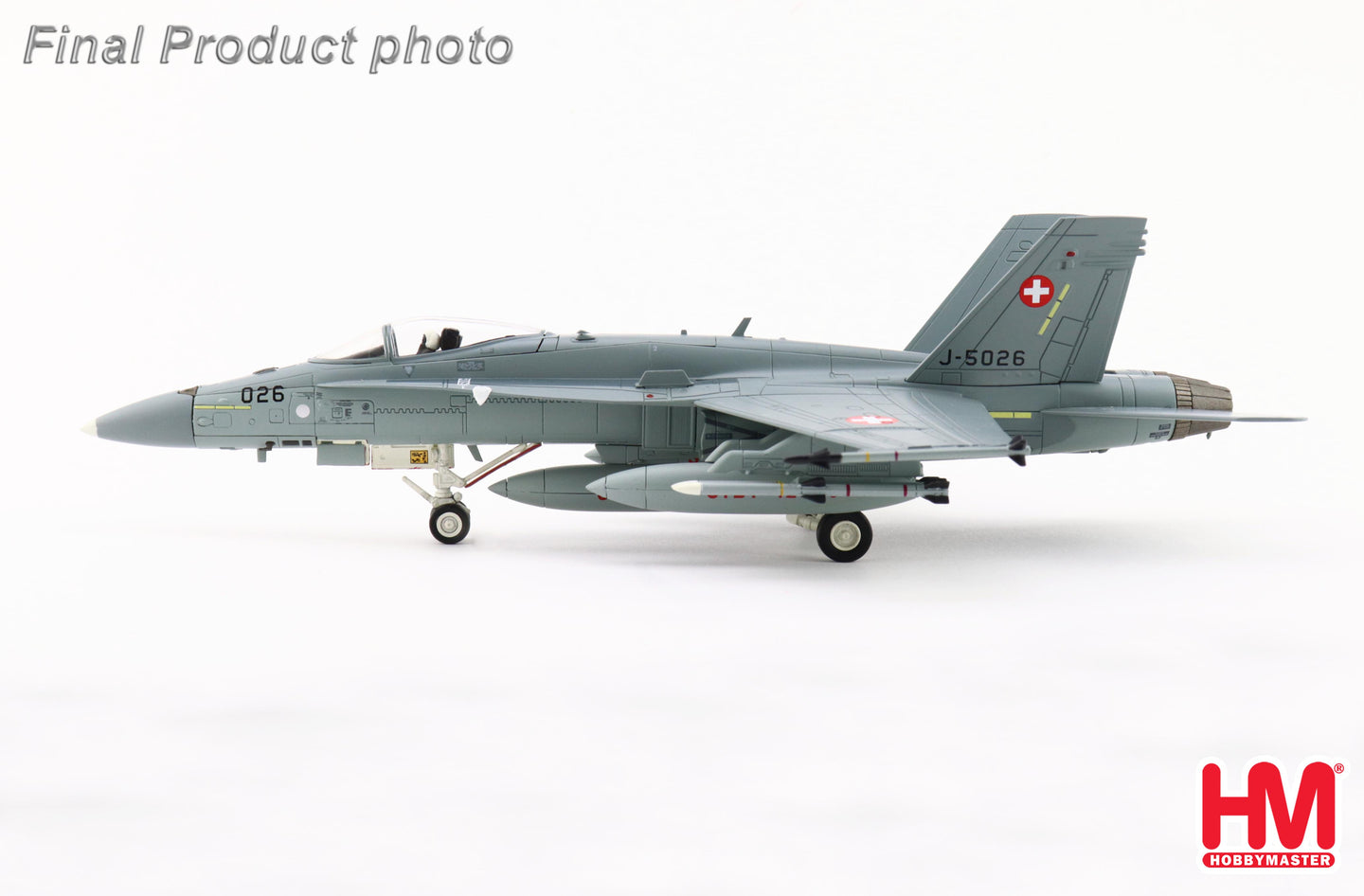 HOBBY MASTER F/A-18C HORNET SWISS AIR FORCE J-5026 EMMEN AIR BASE 2004