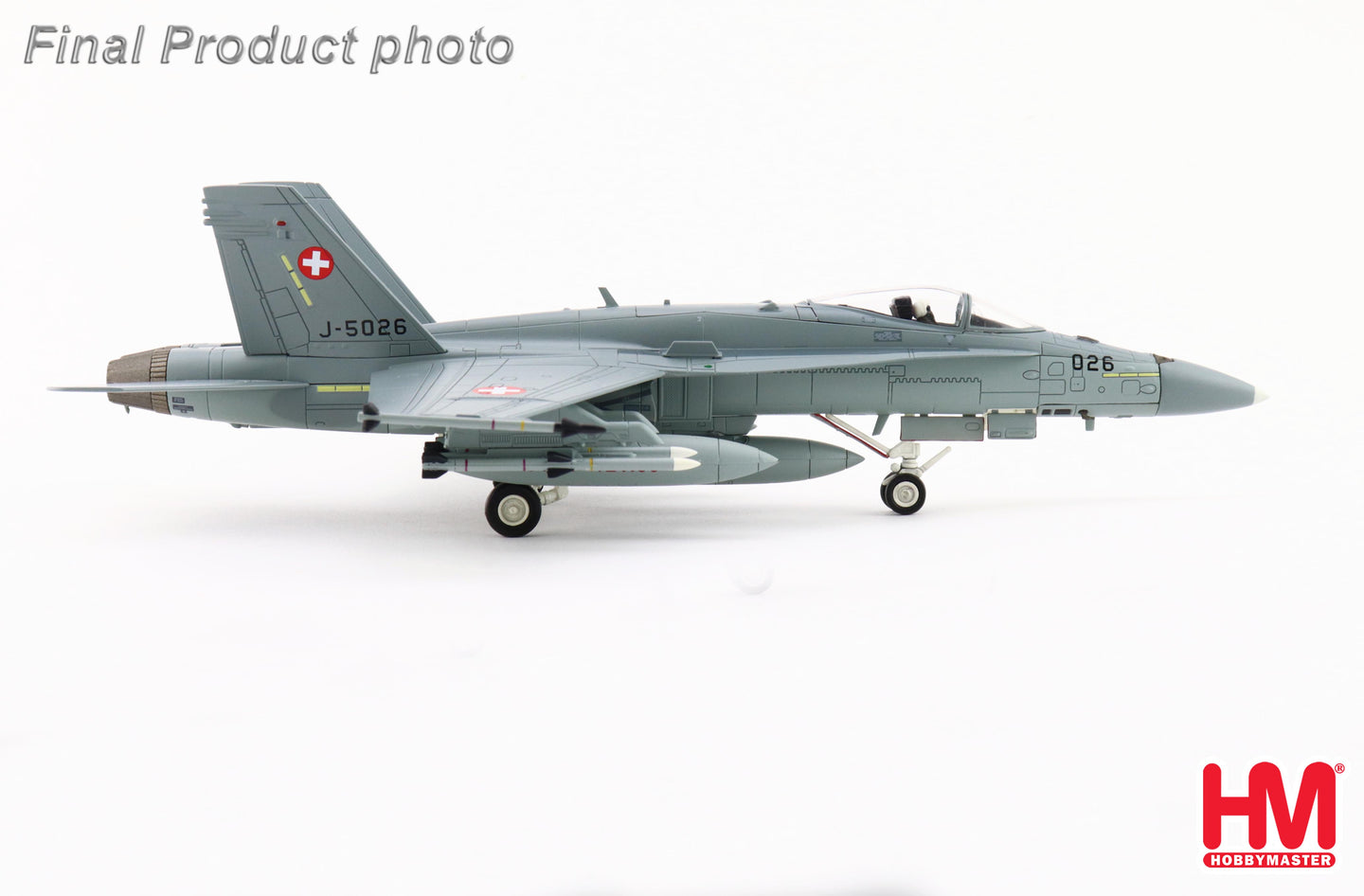 HOBBY MASTER F/A-18C HORNET SWISS AIR FORCE J-5026 EMMEN AIR BASE 2004