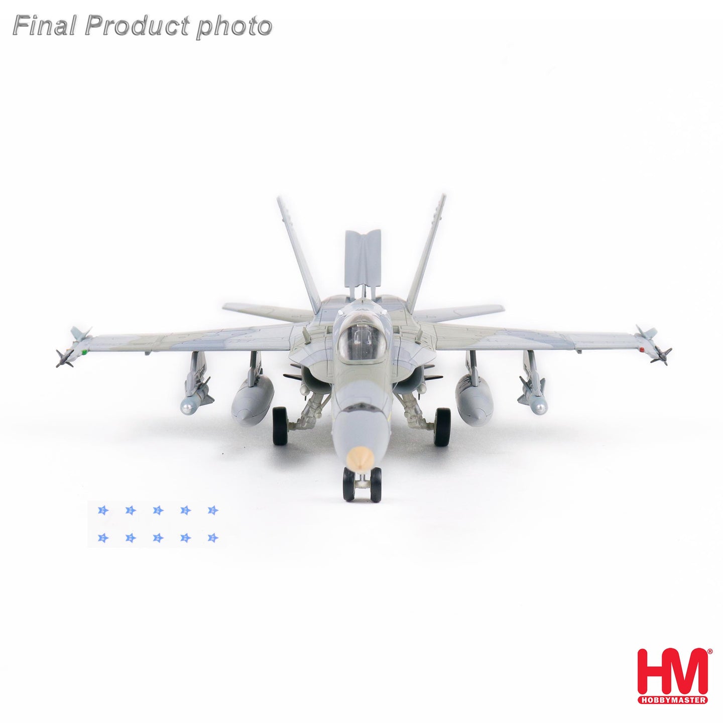 HOBBY MASTER KAF-18C HORNET KUWAIT AIR FORCE 425 9 FIGHTER & ATTACK SQN (W/F-15 DECALS)